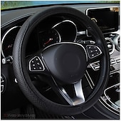 お買い得  ハンドルカバー-37/38cm 自動車用ユニバーサルステアリングホイールカバー 滑り止め 車のステアリングホイールカバー 滑り止めエンボスレザー カースタイリング