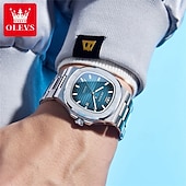 Недорогие Кварцевые часы-Новые бизнес-часы Olevs украшены светящимися элементами и календарем квадратный наутилус водонепроницаемые спортивные модные и повседневные кварцевые наручные часы