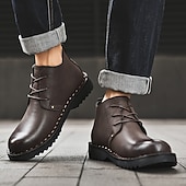 preiswerte Arbeitsschuhe-Lässige gelbe Herren-Ankle-Boots – bequem, stilvoll mit weichem Futter, ideal für legere Hochzeiten und Veranstaltungen im Freien