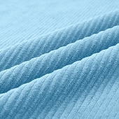 baratos Polo Clássico Masculino-Homens Camiseta de Veludo Textura Casual Esportes Lapela Manga Longa Moda Básico Bloco de cor Botões Estriado Outono Primavera &amp; Outono Outono &amp; inverno Normal Preto Azul Marinha cáqui Cinzento Azul