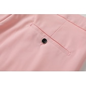  رجالي بليزر + بنطلون رسمي سترة الدعاوى عمل حفلة كوكتيل حفلة الزفاف 2 قطعتين موضة كاجوال الربيع الخريف بوليستر ألوان متناوبة جيب Buttons مريح صدر فردي سترة رياضية رمادي داكن أسود أبيض أحمر غامق