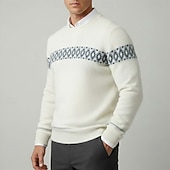 preiswerte Wollpullover für Herren-Herren-Weihnachtspullover aus hochwertiger, reiner Wolle und Kaschmir, Rundhalsausschnitt, klassisches Argyle-Strickmuster, Fair-Isle-Pullover, weich, warm und atmungsaktiv.
