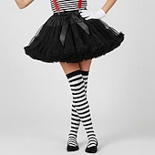 economico Fondi-Costume di fantasia Gonna in tulle Gonna tutù Mimo artista Mimo Clown Circo Anni 1950 Anni '80 Stratificato Gonfio Adulti Per donna Halloween Carnevale Feste Performance Danza Balletto Costumi di