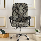 baratos Capa para Cadeira de Jantar-Capa protetora para cadeira de escritório, capa para banqueta, capa para cadeira dobrável com estampa geométrica, capa protetora elástica de poliéster para casa, escritório e sala de estar.