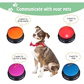 abordables accessoires de forage-1 bouton d'enregistrement vocal pour la communication et le dressage des animaux de compagnie, enregistrement de 30 secondes &amp;Jouet pour chien avec retour vocal, clicker enregistreur pour chat, chiot,