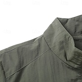 economico Giubbotti Casual-Per uomo Giacca Leggera Giacca Casual Casuale Quotidiano Sport Tasca Primavera Autunno Semplice Streetwear Elegante Collo alla coreana Regolare Nero Blu marino Cachi Verde militare Grigio scuro Giacca