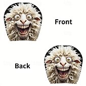 זול כיסויי בד-2 יחידות כיסויי משענות ראש לרכב עם הדפסה מצוירת של חיות חמודות, ללא מילוי, אביזרי פנים לרכב, כיסויי משענות ראש אוניברסליים לרכב, קישוטי פנים לרכב, מתאים לשימוש בכל מזג אוויר ללא מילוי