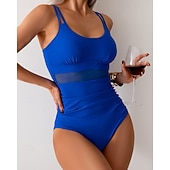 זול רש גארדים One Piece-בגדי ריקוד נשים בגד ים אחיד רשת הגנת UV גמישות גבוהה ללא שרוולים בגדי ים גלישה צלילה שנרקול קיץ