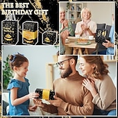 billige Bursdag-Overraskelseshoppeske bursdagsgaveeske med penger og konfetti - morsomt pop-up-design, svart med gulldetaljer, perfekt til bursdag eller spesielle anledninger, gaveeske til feiring
