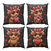 お買い得  枕、挿入物、カバーを投げます-1 個 ベルベット 枕カバー, プリント シンプル カジュアル 方形 伝統的な クラシック