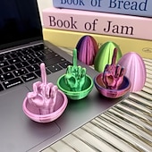 levne velikonoční-Velikonoční vajíčko s prostředníčkem, 3D tisk dárků pro dospělé, vícebarevné a jedinečné designy, ideální pro velikonoční košík a velikonoční dárky pro dospělé.