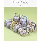 Χαμηλού Κόστους Πάσχα-Συσκευασία 6 κουτιών δώρου με δημιουργικά πασχαλινά τενεκεδάκια, κουτιά δώρου με μπισκότα και λαγουδάκι, φορητά κουτιά δώρου με πασχαλινές λιχουδιές, διακοσμητικά μεταλλικά κουτιά δώρου