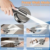 Χαμηλού Κόστους Σετ αξεσουάρ μπάνιου-5 τεμάχια χειροκίνητη κεφαλή ντους υψηλής πίεσης, τέσσερις λειτουργίες ψεκασμού, κεφαλή ντους με σταγόνες νερού ιόντων, επιτοίχια τοποθέτηση, με διακόπτη on/off, φιλτραρισμένο μασάζ ντους με λάστιχο