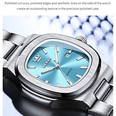 Недорогие Кварцевые часы-Новые бизнес-часы Olevs украшены светящимися элементами и календарем квадратный наутилус водонепроницаемые спортивные модные и повседневные кварцевые наручные часы