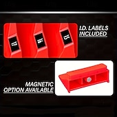 Недорогие Стойки для хранения-Набор магнитных шестигранных ключей — профессиональный модульный ящик для инструментов, прочный полипропиленовый материал, вертикальный органайзер для инструментов с 23 отделениями, черно-красный,