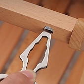 abordables Loisirs en Plein Air-Porte-clés multifonctionnel 3 pièces pour l'extérieur, conception durable et compacte, idéal pour le camping, la randonnée et le quotidien, comprenant un ouvre-bouteille, des mini-outils et un porte-clés.