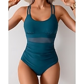 זול רש גארדים One Piece-בגדי ריקוד נשים בגד ים אחיד רשת הגנת UV גמישות גבוהה ללא שרוולים בגדי ים גלישה צלילה שנרקול קיץ