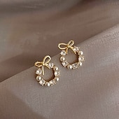 billiga Örhängen-1 par Örhänge For Dam Dagligen Gata Legering Monogram