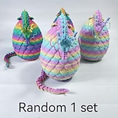 cheap Easter-Large 3D Printed Dragon with Easter Egg,Big Articulated Dragon Fidget Home Decor, Desk Pet, Christmas Birthday Gift