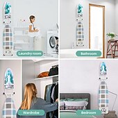 זול אחסון וארגון-מתלה לקרש גיהוץ, מתלה למגהץ עם מתלה לקרש גיהוץ, מתקן למגהץ עמיד בחום לקיר לרוחב מקסימלי של 5 אינץ'