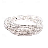cheap Bracelets &amp; Bangles-Cubic Zirconia Classic Fashion Fashion Simple Alloy Bracelet Jewelry Silver / Black / Champagne For Daily Formal Holiday Date