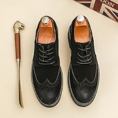 Χαμηλού Κόστους Μπρογκ παπούτσια-Ανδρικά καφέ σουέτ μπρογκ παπούτσια, άνετα και μοντέρνα, ευέλικτα υποδήματα για casual και ημιεπίσημες εκδηλώσεις