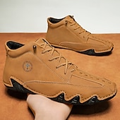 economico Stivaletti alla caviglia-stivali da uomo in similpelle verde fatti a mano: design unico e resistente con vestibilità comoda, ideali per l'uso casual, all'aperto e quotidiano