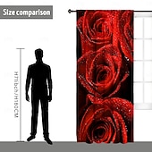 billiga Genomskinliga gardiner-Alla hjärtans dag-gardin i tunt tyg för fönster, röd med dekorativ bolldesign, eleganta mjuka fönstergardiner, romantisk heminredning för sovrum och vardagsrum