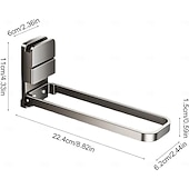 abordables Ganchos y accesorios-Toallero plegable con succión al vacío de 1/2 pieza, barra de toalla de baño sin taladro, adecuado para toallas, ropa, cintas para el cabello, joyas, toallas de mano, etc., almacenamiento, toalleros