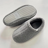 baratos Chinelos para casa-Pantufas de pelúcia macias com calcanhar totalmente fechado, antiderrapantes e silenciosas, para uso doméstico, para homens, mulheres e casais.
