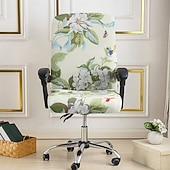 baratos Capa para Cadeira de Jantar-Capa protetora para cadeira de escritório, capa para banqueta, capa para cadeira dobrável com estampa geométrica, capa protetora elástica de poliéster para casa, escritório e sala de estar.