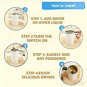 billige Kaffetilbehør-Elektrisk kaffekrus med LED-temperaturdisplay - betjening med ett trykk, 304 rustfritt stål, egnet for blanding av kaffe, melk, te og blandede drikker, ideell for kontor, hjem &amp;utendørs reisebruk