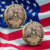 economico 250° Anniversario degli Stati Uniti-Moneta commemorativa dell'Esercito degli Stati Uniti – Moneta da sfida per il 250° anniversario collezionabile militare Aquila Americana souvenir in metallo doppio lato per veterani regalo