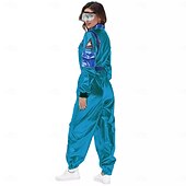  夫婦 ファンシーコスチューム ジャンプスーツ ワンジー 宇宙飛行士 コスプレ 子供用 成人 男女兼用(儿童不要选这个) ハロウィーン カーニバル パーティー 性能 学校行事のドレスアップ ドレスアップ