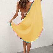abordables Falda cruzada-Mujer Bañadores Vestido de Baño Envuelva Falda Traje de baño Protección UV Vacaciones Ropa de playa Arco iris Sin Mangas Trajes de baño
