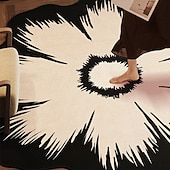 economico Tappeti-tappeto rotondo di lusso di alta qualità per soggiorno, tavolino da caffè, camera da letto, comodino, facile da pulire, morbido, decorazione per pavimenti di casa per un'eleganza moderna