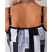 abordables Surfing Tankinis &amp; Bikinis-Women's Ruched Swimsuit Tankini Sets Rash Guard Swimwear Black UPF 50+ Sleeveless - Surfing Beach Swimming Summer