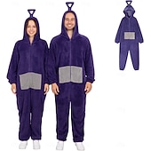 preiswerte Tierkostüm-Kigurumi-Pyjamas Gruppenkostüm Onesie-Kostüm Dickes Baby Fantasie Warm Bequem Mit Kapuze Fleece Erwachsene Herren Damen Unisex Halloween Karneval Party Leistung Hausbekleidung Verkleiden