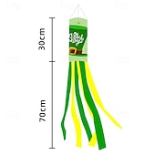 olcso Kerti zászlók, Banner-Szent Patrik-napi szélzsák zászló, ír dizájn, Szent Patrik-napi fesztivál dekoráció, színes kültéri szélzsák ünnepi ünneplésre, lóhere &amp;lóhere design.