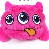 cheap Cat Toys-Pet Electric Bouncing Ball Plush Toy with Cartoon Animal Head - Vocal Vibration Dog Toy - Plush Squeak Toy - Dog Chew Toy