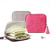 levne Skladování šperků-cestovní pouzdro na šperky, malá luxusní velkokapacitní úložná taška se střapci, dárkové tašky pro ženy, kapsičky se zipem, sametový úložný sáček na šperky na náramky, prsteny, náušnice