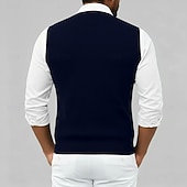 お買い得  メンズウールセーター-メンズ プレミアム ピュアウール カシミア カーディガン セーター Vネック クラシックニット ボタン 無地 ソフト 暖かい 通気性