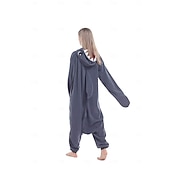 ieftine Costum de animal-Pijamale Kigurumi Costum de grup Costumul Onesie Animal Rechin Cald Confortabil Capișon Lână  Adulți Bărbați Pentru femei Unisex Halloween Carnaval Petrecere Performanță homewear Îmbrăcați-vă