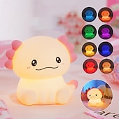 halpa Taimitarha yövalot-Salamander pehmeä silikoninen Pat-valo lastenhuoneen yövalo 7 väriä himmennys USB ladattava yöpöytälamppu tunnelmavalo joulu uusivuosi lahja