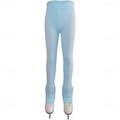 abordables Pantalones y Leggings de Patinaje Artístico-Figure Skating Pants Women's Girls' Ice Skating Bottoms Black Stretchy Training Competition Skating Wear Thermal Warm Crystal / Rhinestone Ice Skating Figure Skating