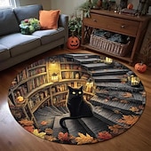 billiga Områdesmattor-3D-optisk illusion area matta visuell fälla golvmatta halkskydd svart katt trappdesign för sovrum vardagsrum dörröppning inomhus utomhus kiseljord snabb torkning absorberande 2.6fot