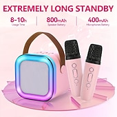 cheap Speakers-Wireless Microphone and Speaker Set Includes A Dynamic Microphone USB-charging Karaoke Machine Portable Handheld Karaoke System Great Valentine's Day Gift for Lover