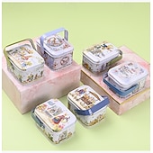 Χαμηλού Κόστους Πάσχα-Συσκευασία 6 κουτιών δώρου με δημιουργικά πασχαλινά τενεκεδάκια, κουτιά δώρου με μπισκότα και λαγουδάκι, φορητά κουτιά δώρου με πασχαλινές λιχουδιές, διακοσμητικά μεταλλικά κουτιά δώρου