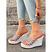 preiswerte Frauen-Rosa Keilsandalen für Damen mit Strassverzierungen – stilvolles Schuhwerk für Insel- und Kreuzfahrturlaube