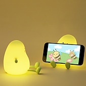 tanie Światła nocne-Miękki silikon mango z funkcją ładowania, lampka nocna z funkcją ładowania, uchwyt na telefon, Boże Narodzenie, Nowy Rok, święta, prezent urodzinowy, dekoracja wnętrz, sypialnia, światło, ładowanie